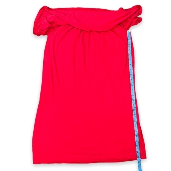NWT Boohoo Off the Shoulder Cherry Red Swing Dress sz 6 - Picture 7 of 10